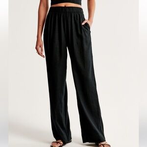 Abercrombie linen blend pull-on pants